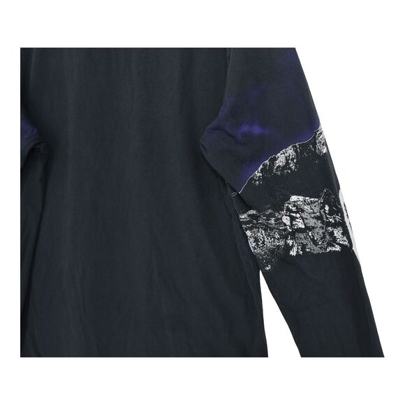 Diesel Black Chrome Wolf Eagle Long Sleeve Tee XL Distressed Fade Grunge Y2K - Picture 10 of 13